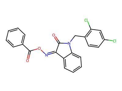 [[1-[(2,4-Dichlorophenyl)methyl]-2-oxoindol-3-ylidene]amino] benzoate structure