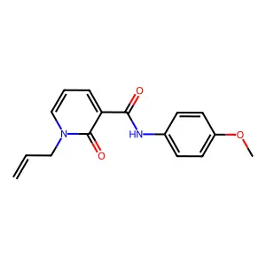 1-allyl-N-(4-methoxyphenyl)-2-oxo-1,2-dihydro-3-pyridinecarboxamide structure