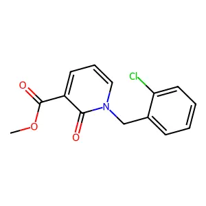 Methyl 1-(2-chlorobenzyl)-2-oxo-1,2-dihydro-3-pyridinecarboxylate structure
