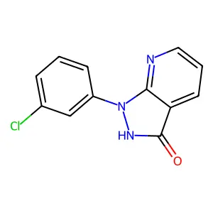 1-(3-chlorophenyl)-1,2-dihydro-3H-pyrazolo[3,4-b]pyridin-3-one structure