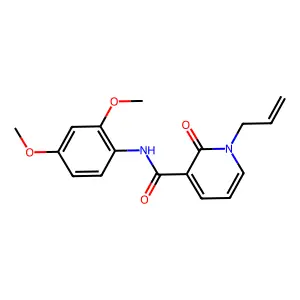1-allyl-N-(2,4-dimethoxyphenyl)-2-oxo-1,2-dihydro-3-pyridinecarboxamide structure