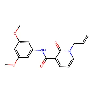 1-allyl-N-(3,5-dimethoxyphenyl)-2-oxo-1,2-dihydro-3-pyridinecarboxamide structure