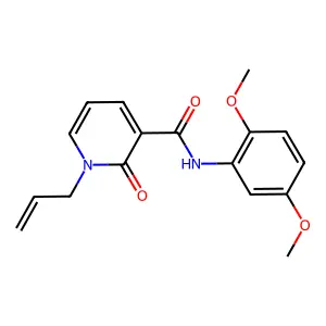 1-allyl-N-(2,5-dimethoxyphenyl)-2-oxo-1,2-dihydro-3-pyridinecarboxamide structure