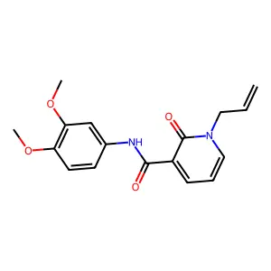 1-allyl-N-(3,4-dimethoxyphenyl)-2-oxo-1,2-dihydro-3-pyridinecarboxamide structure