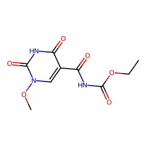 ethyl N-(1-methoxy-2,4-dioxopyrimidine-5-carbonyl)carbamate structure