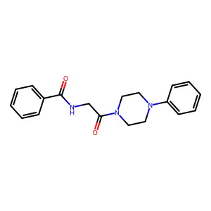 N-[2-oxo-2-(4-phenylpiperazin-1-yl)ethyl]benzamide structure