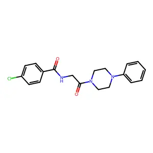 4-chloro-N-[2-oxo-2-(4-phenylpiperazin-1-yl)ethyl]benzamide structure