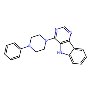 4-(4-phenylpiperazin-1-yl)-5H-pyrimido[5,4-b]indole structure