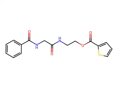 2-{[2-(Benzoylamino)acetyl]amino}ethyl 2-thiophenecarboxylate structure