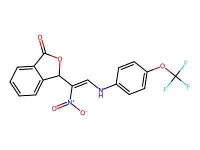 3-{1-nitro-2-[4-(trifluoromethoxy)anilino]vinyl}-2-benzofuran-1(3H)-one structure