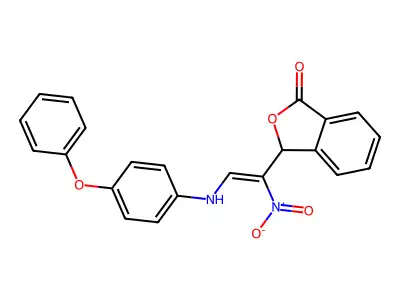 3-[1-nitro-2-(4-phenoxyanilino)vinyl]-2-benzofuran-1(3H)-one structure