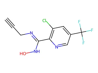 3-chloro-N'-hydroxy-N-(2-propynyl)-5-(trifluoromethyl)-2-pyridinecarboximidamide structure