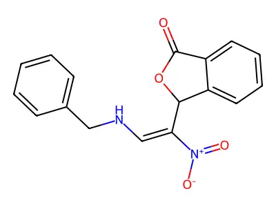 3-[2-(benzylamino)-1-nitroethenyl]-3H-2-benzofuran-1-one structure