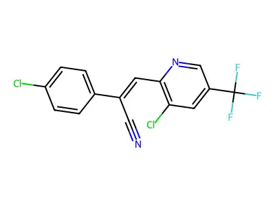 2-(4-Chlorophenyl)-3-[3-chloro-5-(trifluoromethyl)-2-pyridinyl]acrylonitrile structure