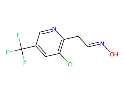 N-[2-[3-chloro-5-(trifluoromethyl)-2-pyridinyl]ethylidene]hydroxylamine structure