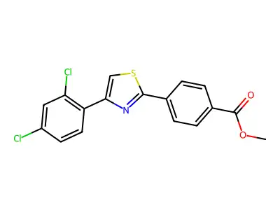 Methyl 4-[4-(2,4-dichlorophenyl)-1,3-thiazol-2-yl]benzenecarboxylate structure