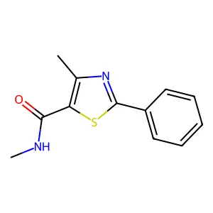 N,4-dimethyl-2-phenyl-1,3-thiazole-5-carboxamide structure