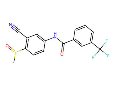N-(3-Cyano-4-(methylsulfinyl)phenyl)-3-(trifluoromethyl)benzenecarboxamide structure