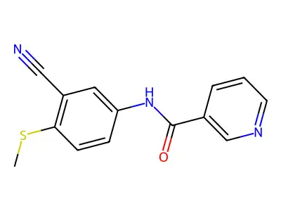 N-(3-Cyano-4-(methylsulfanyl)phenyl)nicotinamide structure