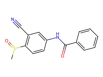 N-(3-Cyano-4-(methylsulfinyl)phenyl)benzenecarboxamide structure