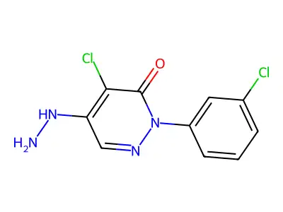 4-chloro-2-(3-chlorophenyl)-5-hydrazino-3(2H)-pyridazinone structure