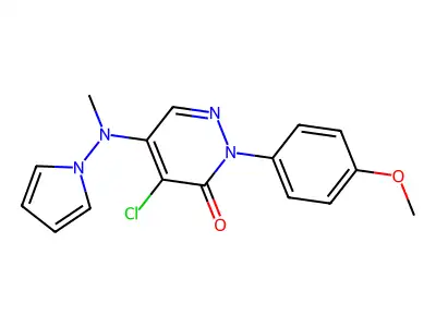 4-Chloro-2-(4-methoxyphenyl)-5-[methyl(pyrrol-1-yl)amino]pyridazin-3-one structure