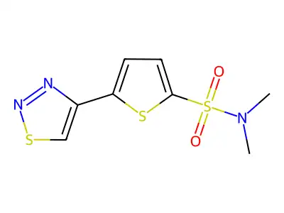 N,N-dimethyl-5-(1,2,3-thiadiazol-4-yl)-2-thiophenesulfonamide structure