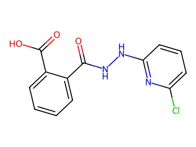 2-{[2-(6-Chloro-2-pyridinyl)hydrazino]carbonyl}benzenecarboxylic acid structure