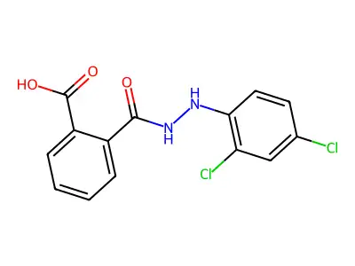 2-{[2-(2,4-Dichlorophenyl)hydrazino]carbonyl}benzenecarboxylic acid structure