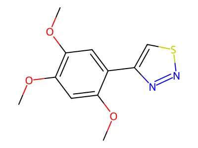 2,4-Dimethoxy-5-(1,2,3-thiadiazol-4-yl)phenyl methyl ether structure