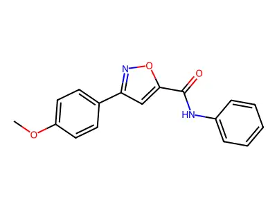 3-(4-methoxyphenyl)-N-phenyl-5-isoxazolecarboxamide structure