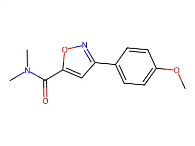 3-(4-methoxyphenyl)-N,N-dimethyl-1,2-oxazole-5-carboxamide structure
