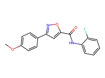 N-(2-fluorophenyl)-3-(4-methoxyphenyl)-1,2-oxazole-5-carboxamide structure