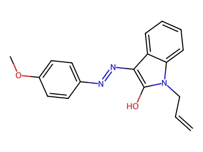 1-allyl-1H-indole-2,3-dione 3-[N-(4-methoxyphenyl)hydrazone] structure