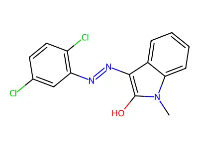 1-methyl-1H-indole-2,3-dione 3-[N-(2,5-dichlorophenyl)hydrazone] structure