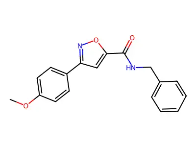 N-benzyl-3-(4-methoxyphenyl)-1,2-oxazole-5-carboxamide structure