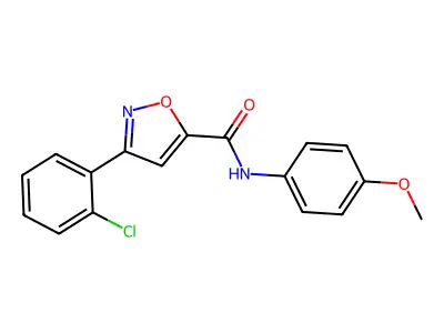 3-(2-chlorophenyl)-N-(4-methoxyphenyl)-1,2-oxazole-5-carboxamide structure