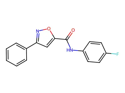 N-(4-fluorophenyl)-3-phenyl-1,2-oxazole-5-carboxamide structure