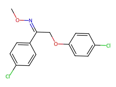 2-(4-chlorophenoxy)-1-(4-chlorophenyl)-N-methoxyethanimine structure