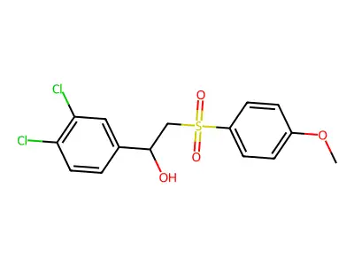 1-(3,4-Dichlorophenyl)-2-[(4-methoxyphenyl)sulfonyl]-1-ethanol structure