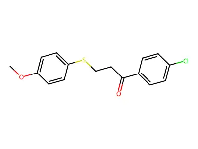 1-(4-Chlorophenyl)-3-[(4-methoxyphenyl)sulfanyl]-1-propanone structure