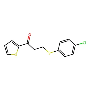 3-[(4-Chlorophenyl)sulfanyl]-1-(2-thienyl)-1-propanone structure