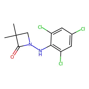 3,3-Dimethyl-1-(2,4,6-trichloroanilino)-2-azetanone structure