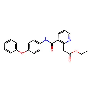 Ethyl 2-{3-[(4-phenoxyanilino)carbonyl]-2-pyridinyl}acetate structure