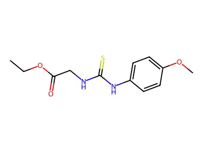 Ethyl 2-{[(4-methoxyanilino)carbothioyl]amino}acetate structure