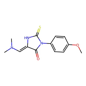 5-[(dimethylamino)methylene]-3-(4-methoxyphenyl)-2-thioxotetrahydro-4H-imidazol-4-one structure