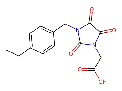 2-[3-(4-Ethylbenzyl)-2,4,5-trioxo-1-imidazolidinyl]acetic acid structure