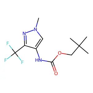 neopentyl N-[1-methyl-3-(trifluoromethyl)-1H-pyrazol-4-yl]carbamate structure