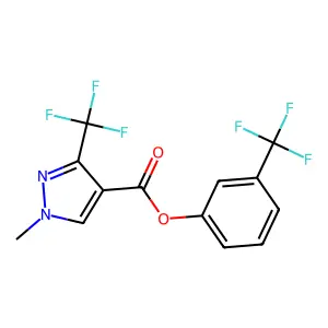 3-(trifluoromethyl)phenyl 1-methyl-3-(trifluoromethyl)-1H-pyrazole-4-carboxylate structure