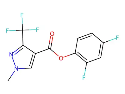 2,4-difluorophenyl 1-methyl-3-(trifluoromethyl)-1H-pyrazole-4-carboxylate structure